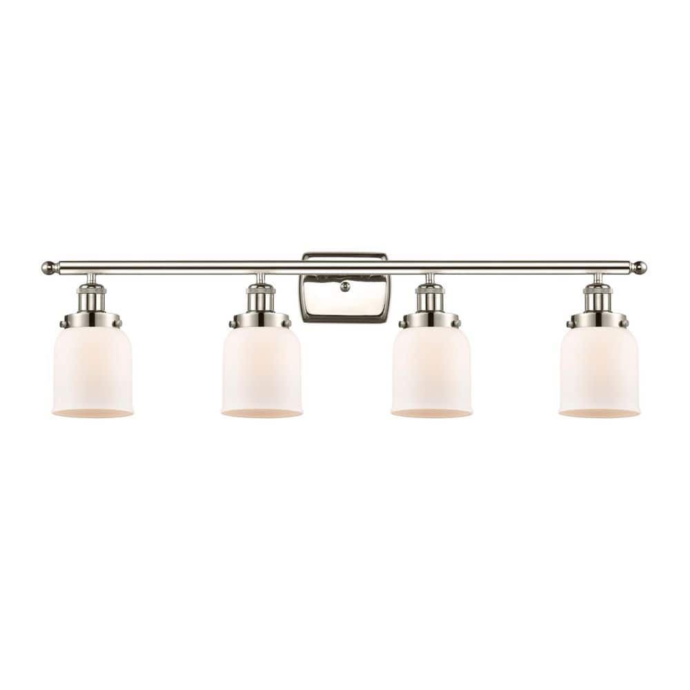 Bell 36 in. 4-Light Polished Nickel Vanity Light with Glass Shade price history on PriceWatchPro