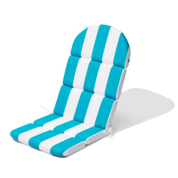 20 x 50 1-Piece Deep Seating Patio Outdoor Adirondack Chair Cushion in Blue & White Stripe