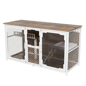 White TV Stand Fits TVs Up To 50 to 55 in. TV Stand Fits TVs up to 40 to 58 in. with Cat Villa