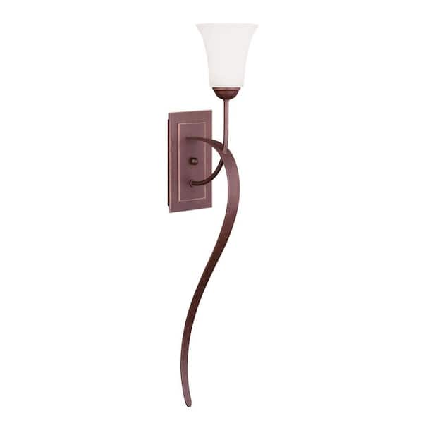 Livex Lighting Providence 1-Light Vintage Bronze Incandescent Wall Sconce