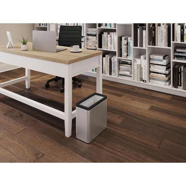 12-Liter Open-Top Trash Can in Stainless Steel