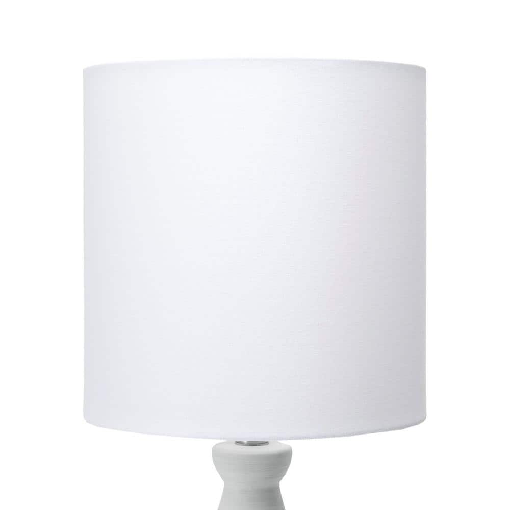 Magnolia 25" Green and White Ceramic Table Lamp with Linen Shade
