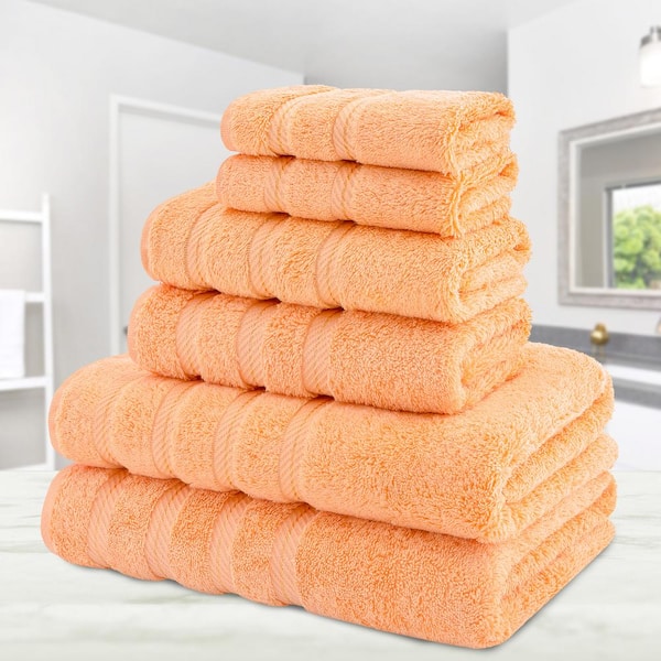 American Soft Linen Malibu Peach 6-Piece Turkish Cotton Towel Set
