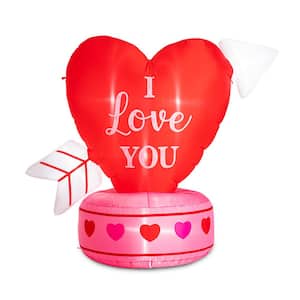 59 in. Lighted Valentine's Inflatable Heart Decor