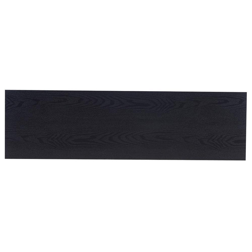 Thalia Modern Black MDF 55" TV Stand with Open Shelving