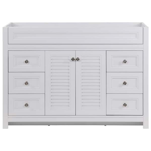 Home Decorators Collection Bayridge 48 in. W x 22 in. D x 34 in. H Bath Vanity Cabinet without Top in White
