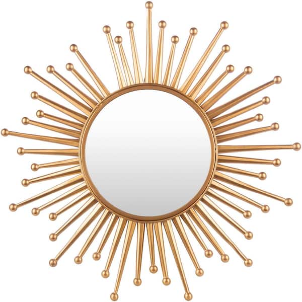 Livabliss Nia 35 in. x 35 in. Gold Framed Decorative Mirror