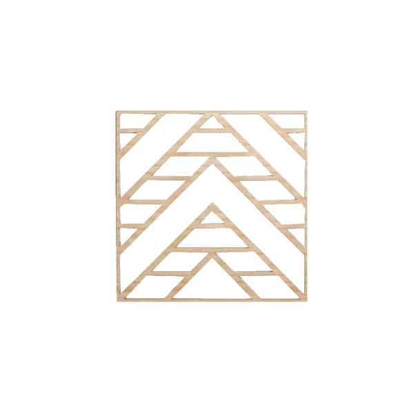 23-3/8" x 23-3/8" x 1/4" Large Gilcrest Decorative Fretwork Wood Wall Panels, Alder (20-Pack)
