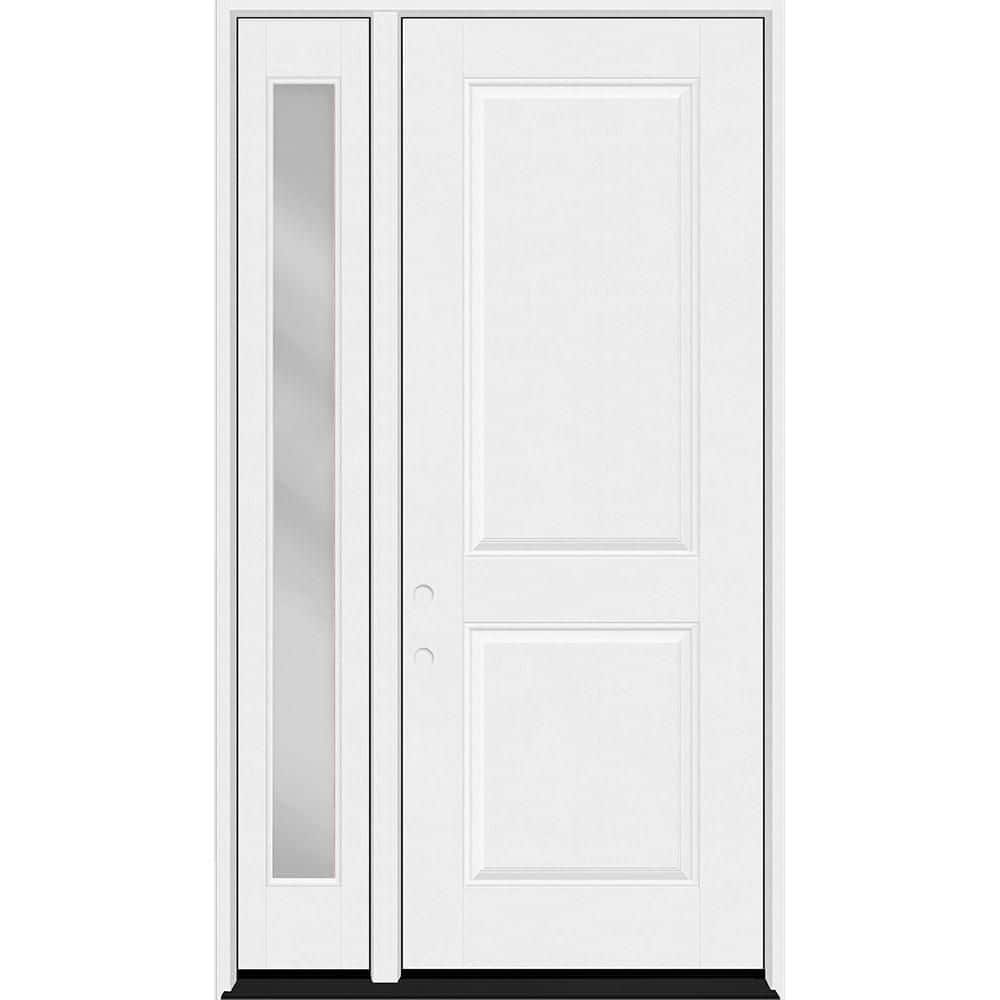 Regency 53 in. x 96 in. 2P Squaretop RHIS Unfinished White Mahogany Fiberglass Prehung Front Door w/Clear14in. SL 4-9/16 price history on PriceWatchPro
