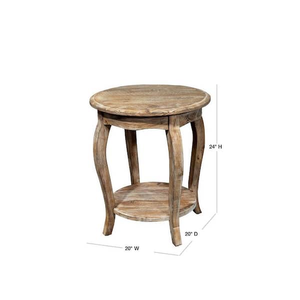 Alaterre Furniture Rustic Driftwood, Rustic Wood End Tables With Storage