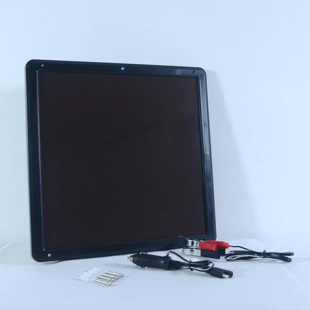 7.5-Watt Black Amorphous Solar Trickle Battery Charger