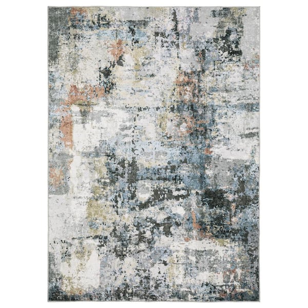 Home Decorators Collection Harmony Multi 2 ft. x 8 ft. Abstract Indoor Machine Washable Runner Rug