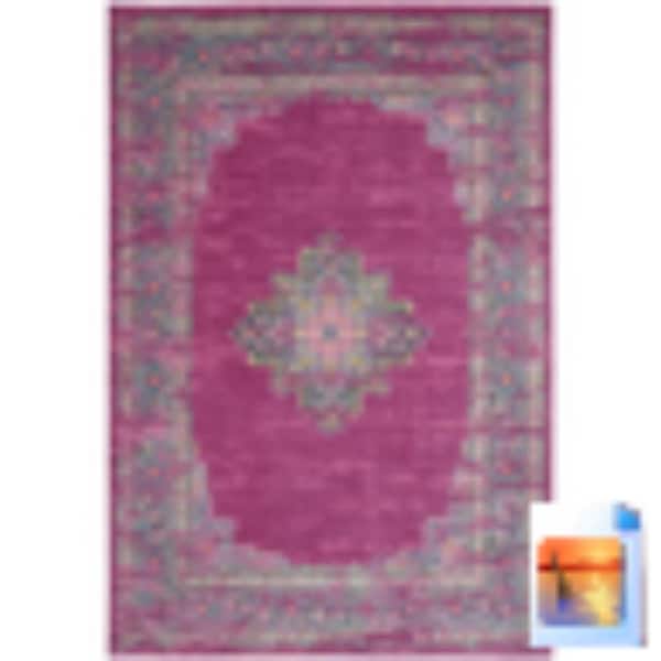 12 ft. x 15 ft. Blue Moroccan Power Loom Distressed Area Rug