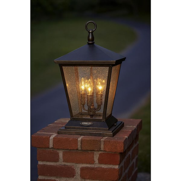 Trellis 19.75" 4 Light Regency Bronze Low Voltage Outdoor Pier Mount Light