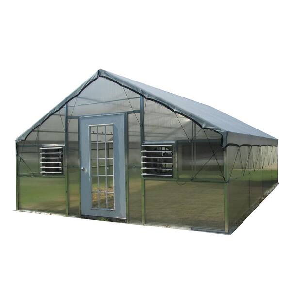 Monticello Thoreau Grower's Edition 12 ft. W x 24 ft. D x 9.5 ft. H Educational Greenhouse Kit with 6 ft. H Walls