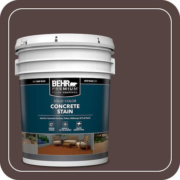 5 gal. #PFC-25 Dark Walnut Solid Color Flat Interior/Exterior Concrete Stain