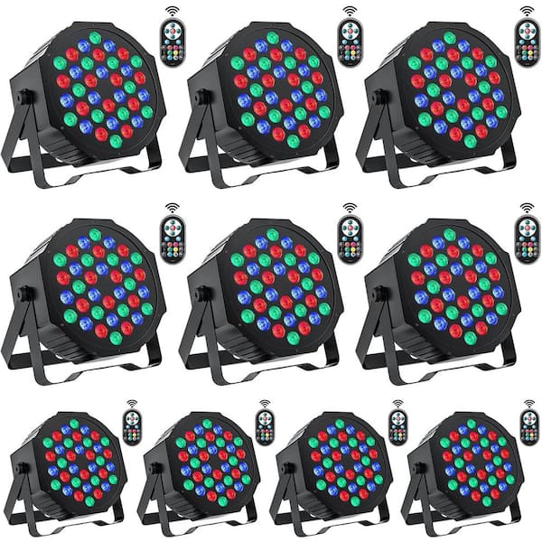 RGBW LEDパーライト 7灯 デジタルコントロール Lukyamzn 36 LED RGB Par Stage Lights, 7 Channel with Remote