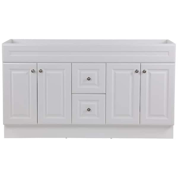Glensford 60 in. W x 21 in. D x 34 in. H Bath Vanity Cabinet without Top in White