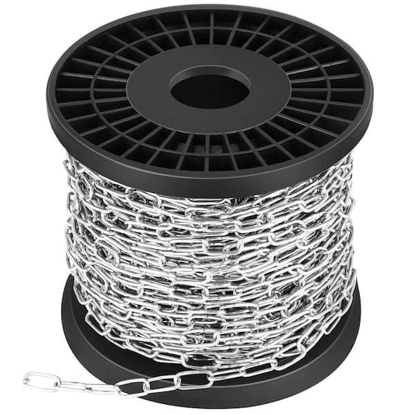 1181 in. Hanging Stainless Steel Chain Link Galvanized Light Chain Roll Small Light Duty Fixture Utility Chain 1-Pack