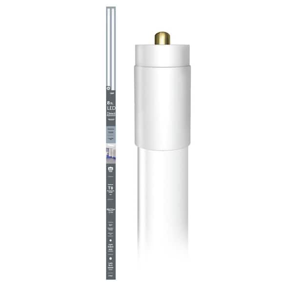 40-Watt 8 ft. T8 FA8 Single Pin Type A Plug and Play Linear LED Tube Light Bulb, Cool White 4000K (2-Pack)