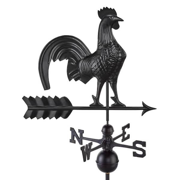 Good Directions Modern Farmhouse-Inspired Rooster Weathervane Black Finish