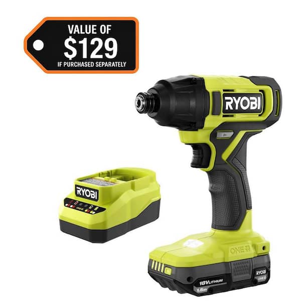 ONE+ 18V Cordless 1/4 in. Impact Driver Kit with 1.5 Ah Battery and Charger