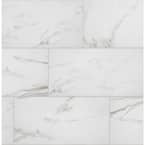 Michelangelo Calacatta Rectified 12 in. x 24 in. Matte Porcelain Floor and Wall Tile (133 sq. ft./Pack)