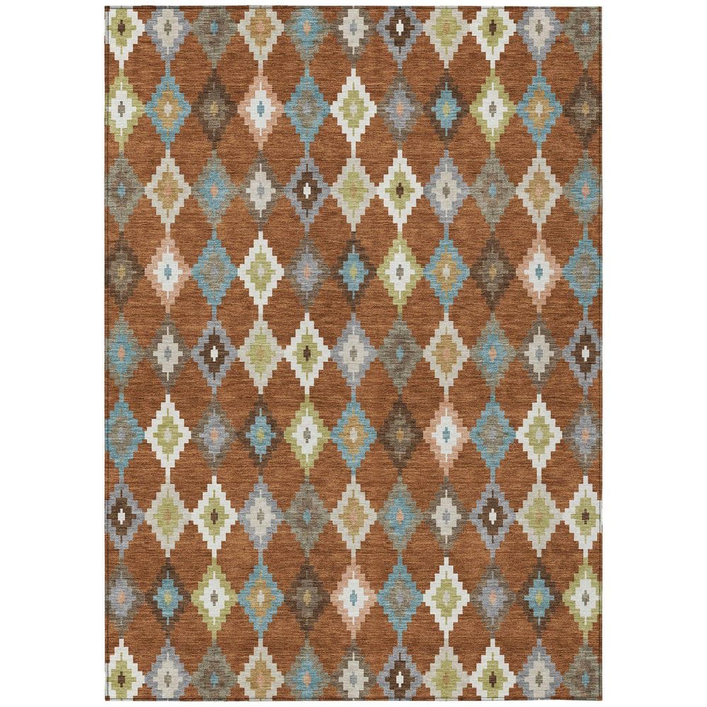 Chantille Machine Washable Indoor/Outdoor Abstract ACN2513 Paprika 3 ft. x 4 ft. Area Rug price history on PriceWatchPro
