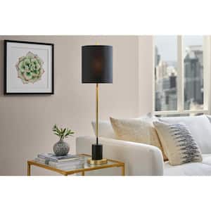 Ashton 34 in. Table Lamp with Black with Gold Accents Base