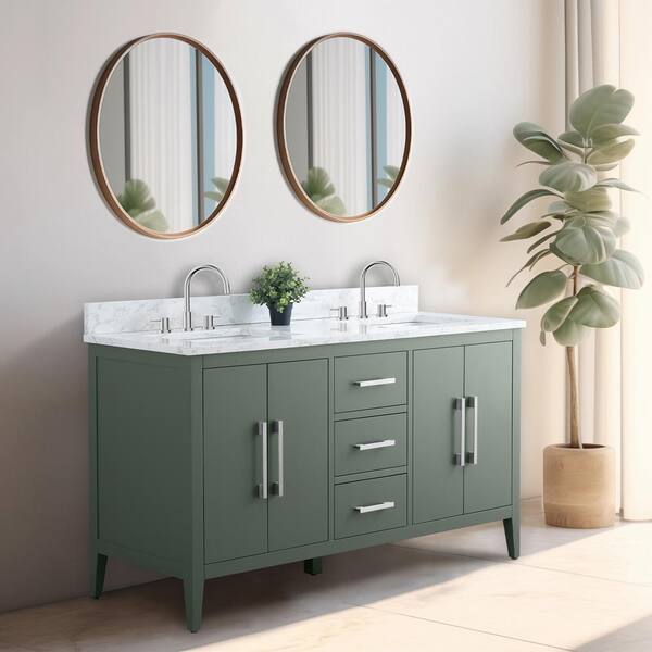 Vanity Art 60 in. W x 22 in. D x 34 in. H Double Sink
