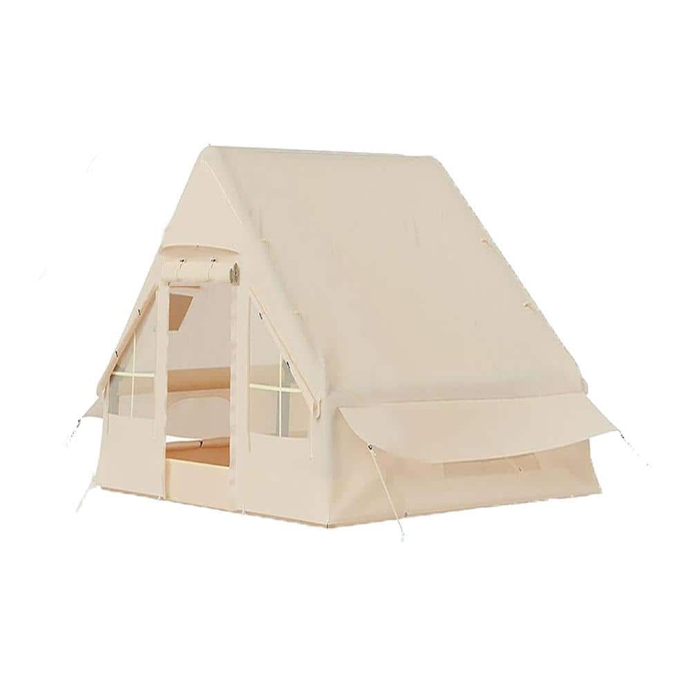 10 ft. x 7 ft. Extra Large Inflatable Camping Tent with Pump, Glamping Tent
