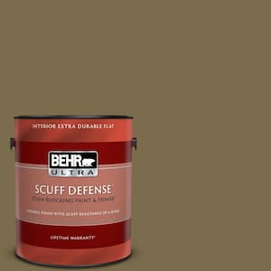 1 gal. #PPU8-01 Olive Extra Durable Flat Interior Paint & Primer