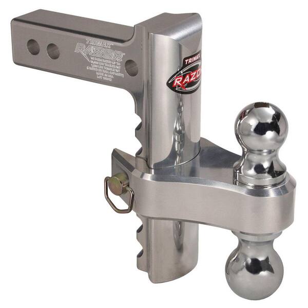 Trimax 8 in. Razor Aluminum Adjustable Drop Hitch, Pin and Clip