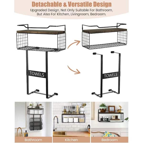 Aoibox Modern SPA-Like Vibes Wall Mounted Towel Rack with