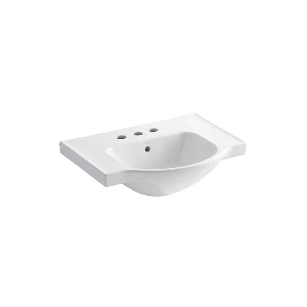 KOHLER Veer 24 In Vitreous China Pedestal Sink Basin In White R5248 4   White Kohler Pedestal Sinks R5248 4 0 64 1000 