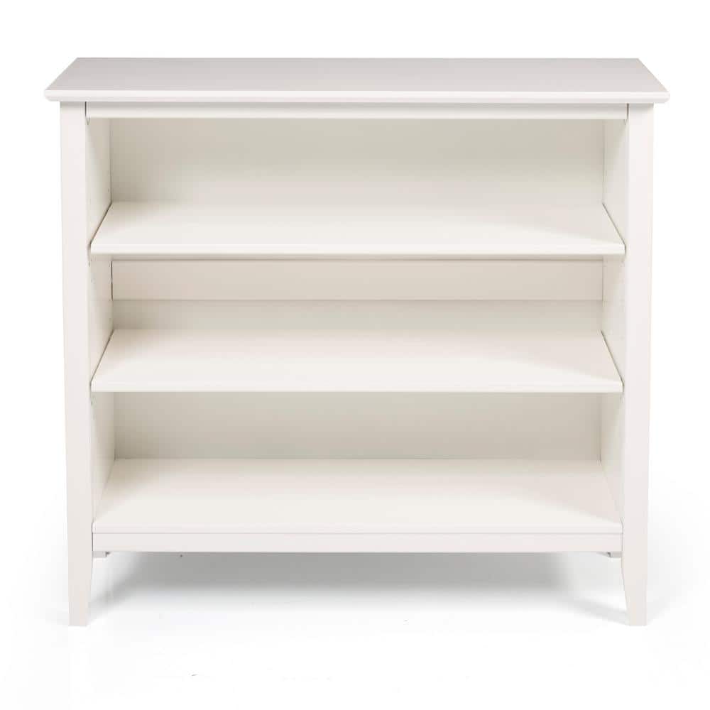 White Adjustable Kids Wooden Under Window Bookcase