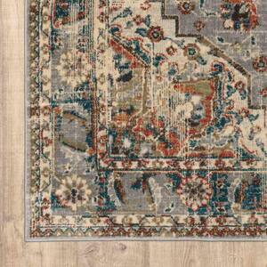 Bernadette Synthetic 10 ft. x 13 ft. Unthemed Woven Distressed Polypropylene Rectangle Area Rug