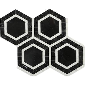 Zeta Nero 6 in. x 6 in. Polished Marble Tile Sample