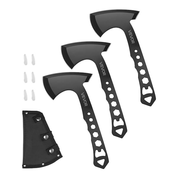Throwing Axes and Tomahawks, 3-Pack Axe Throwing Hatchet Set, Multi-Functional Handle with Wrench and Bottle Opener