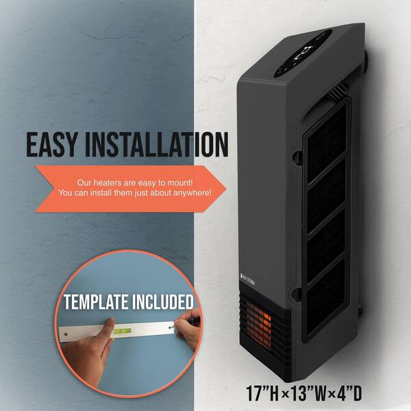 Heat Storm 1,000-Watt Gray Deluxe Indoor Infrared Wall Heater HS-1000-WXG -  The Home Depot