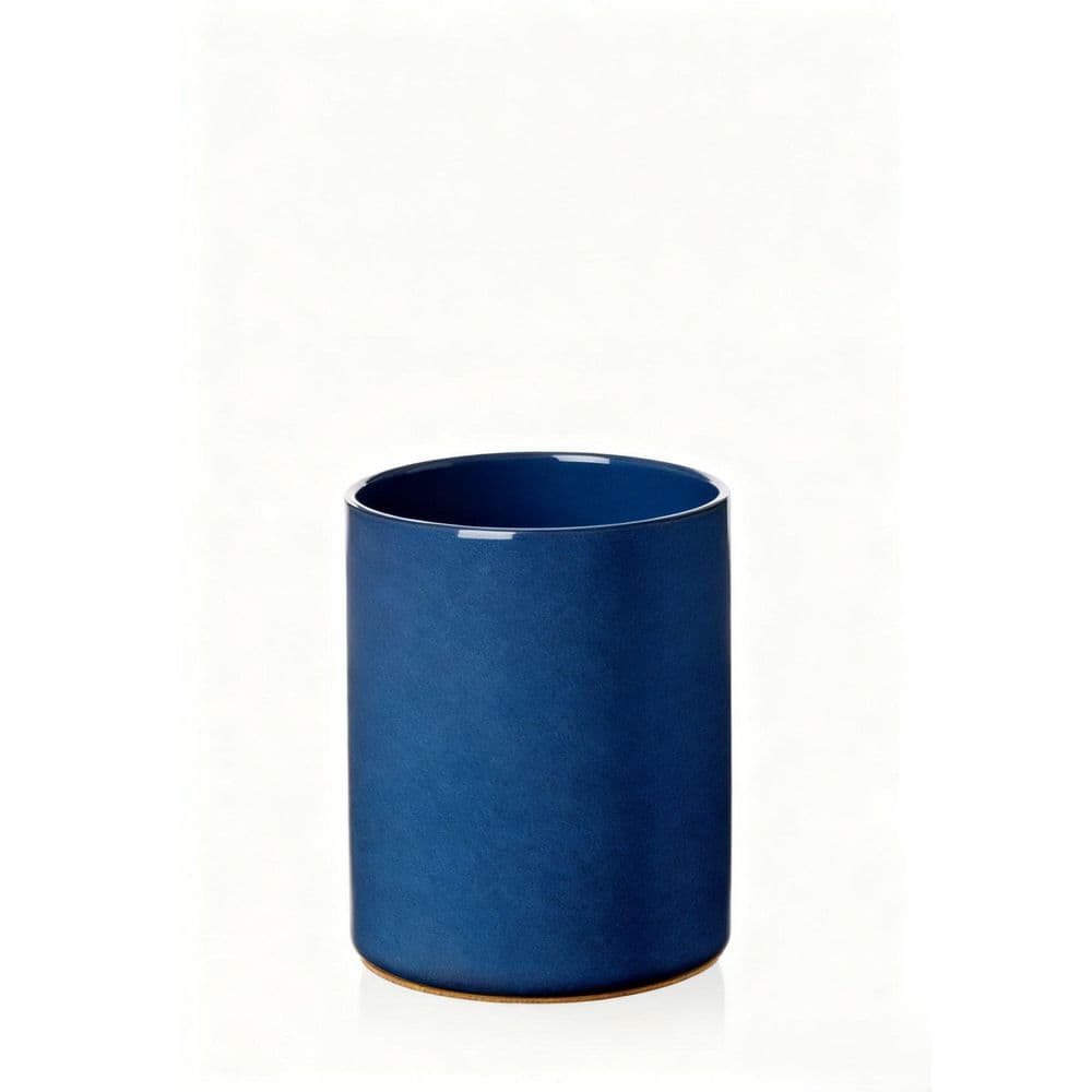 6.4 in. Blue Ceramic Utensil Holder with Countertop-Protection Cork Bottom Farmhouse Kitchen Decor for Counter price history on PriceWatchPro
