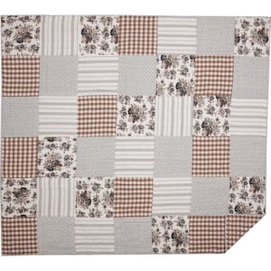 Annie Portabella Floral Patch King Cotton Quilt