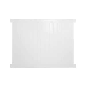 Savannah 5 ft. H x 6 ft. W White Vinyl Privacy Fence Panel Kit