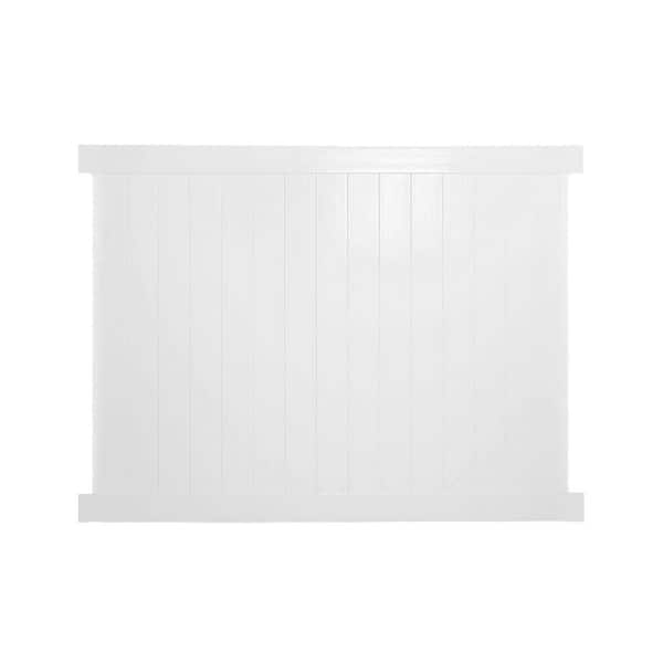 Weatherables Savannah 5 ft. H x 6 ft. W White Vinyl Privacy Fence Panel Kit