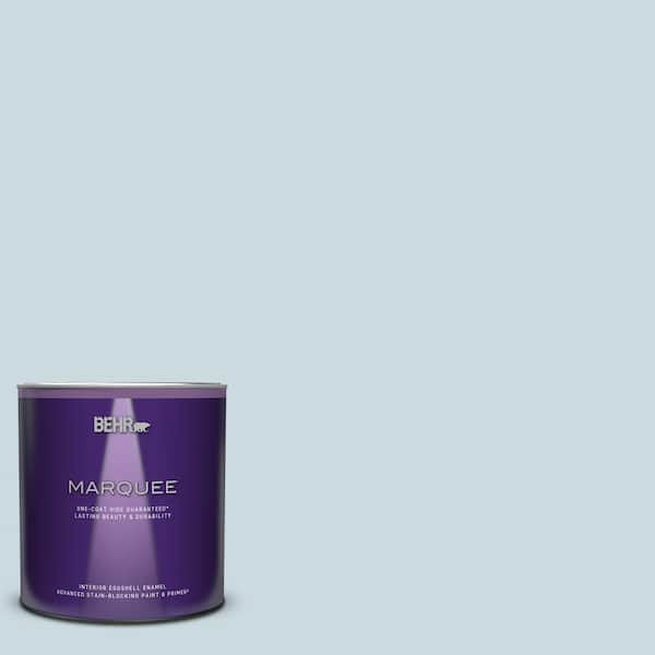 BEHR MARQUEE 1 qt. #MQ3-53 Sky Light View One-Coat Hide Eggshell Enamel Interior Paint & Primer