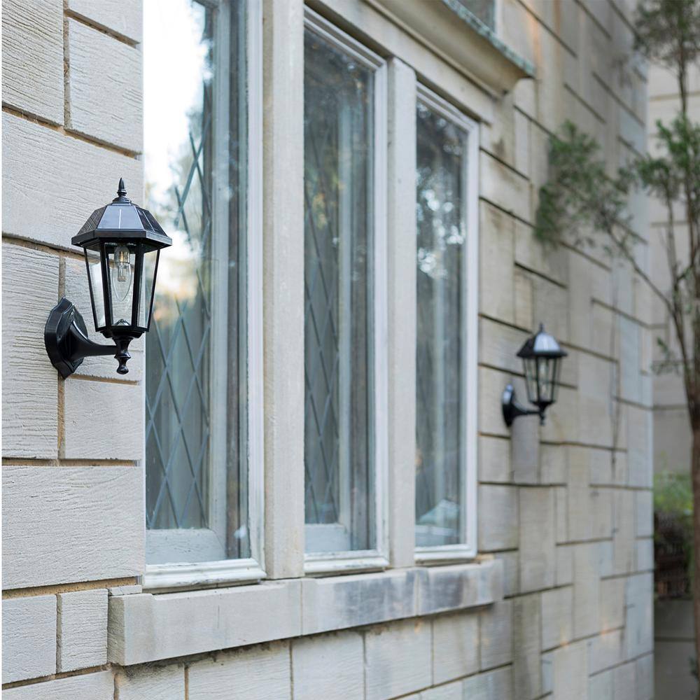 Topaz Black Aluminum Solar LED Outdoor Post Light