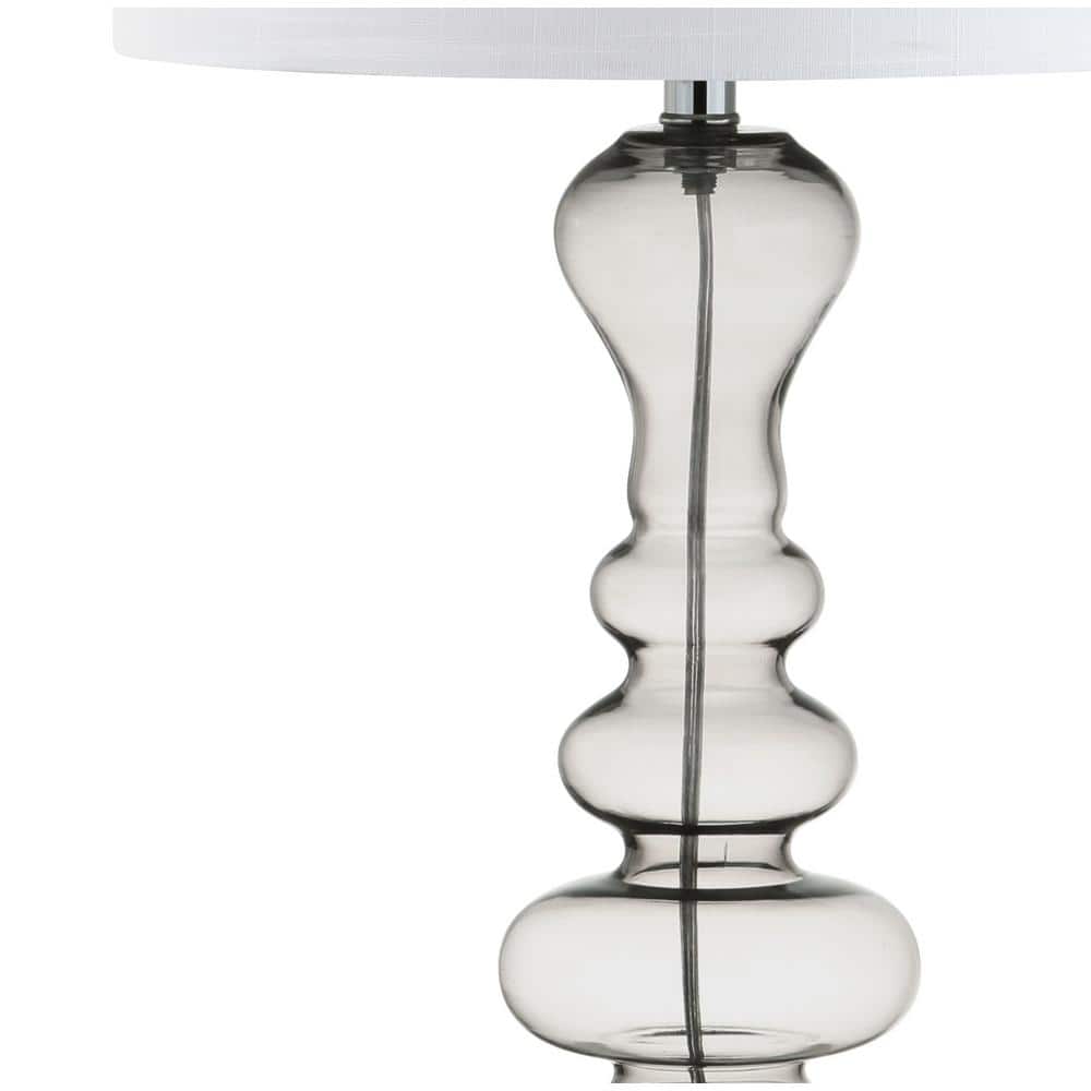 Madeline 35" Smoke Gray Curved Glass LED Table Lamp