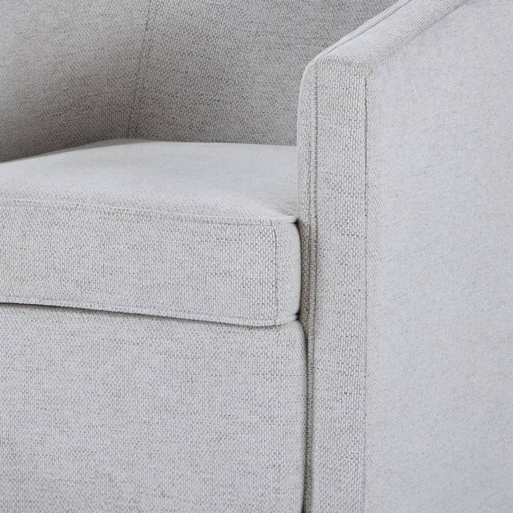 Light Gray Polyester Fabric Swivel Accent Chair with Manufactured Wood Frame