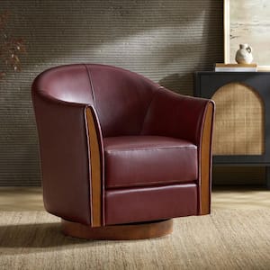 JAYDEN CREATION Cristina Camel 29 in. W Transitional Leather 360 ...