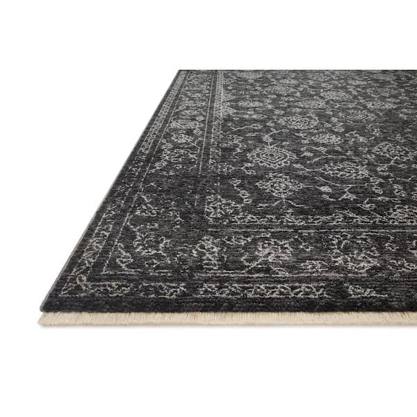 Vance Black/White 2 ft. 7 in. x 10 ft. Traditional Fringed Runner Area Rug